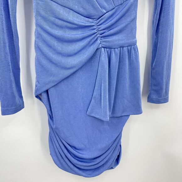 MISHA | Evetta Dress in Heather Blue Open Back Mini US 6 / M - Picture 8 of 14